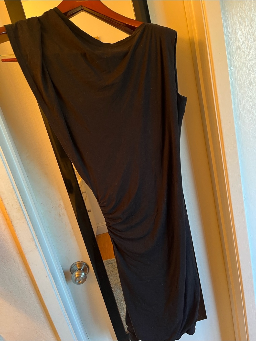 Black Asymmetric Marcella NYC Sleeveless Dress